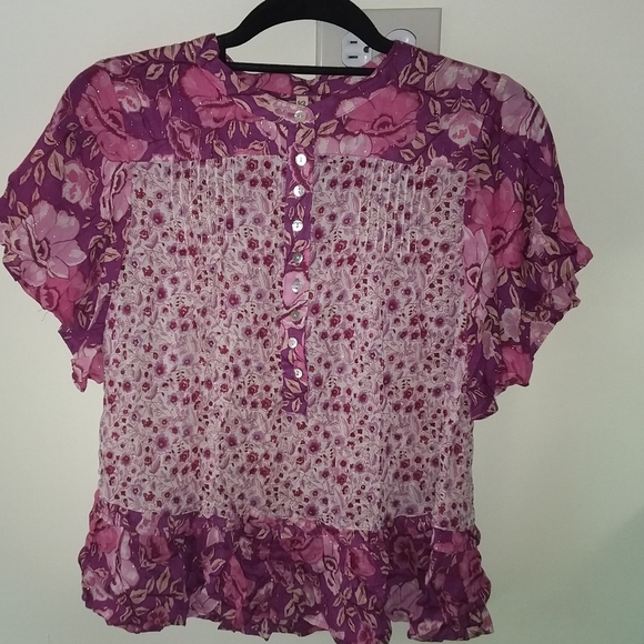 BNWT Sample Spell Winona blouse in berry S one-off - Picture 3 of 8